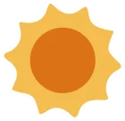 A cartoon sun